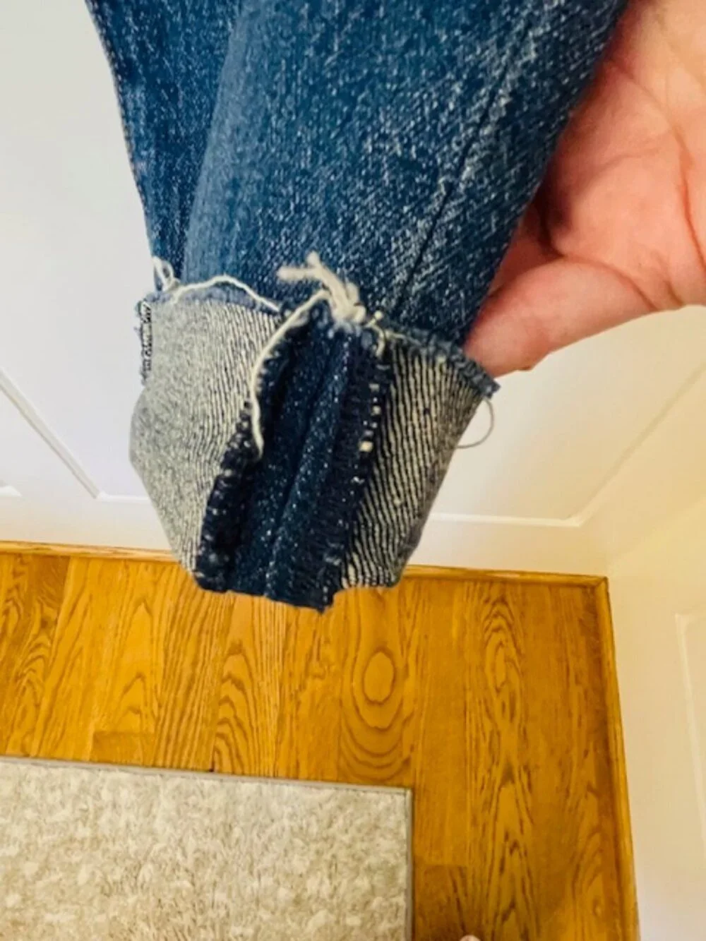 Levi's White Oak Cone Denim Wedgie Ankle Straight Leg Jeans Button Fly 28